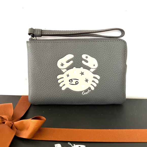 Coach Bags Coach Zodiac Sign Corner Zip Wristlet With Cancer Limited Edition Cf53 Nwt Poshmark